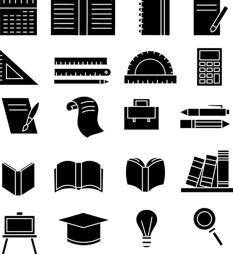 School teacher supplies set vector