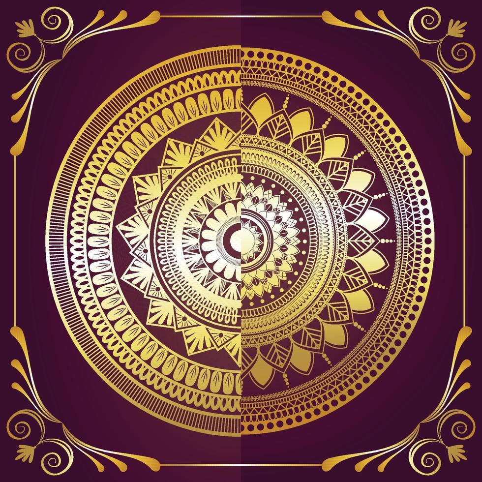 Luxury golden mandala background vector