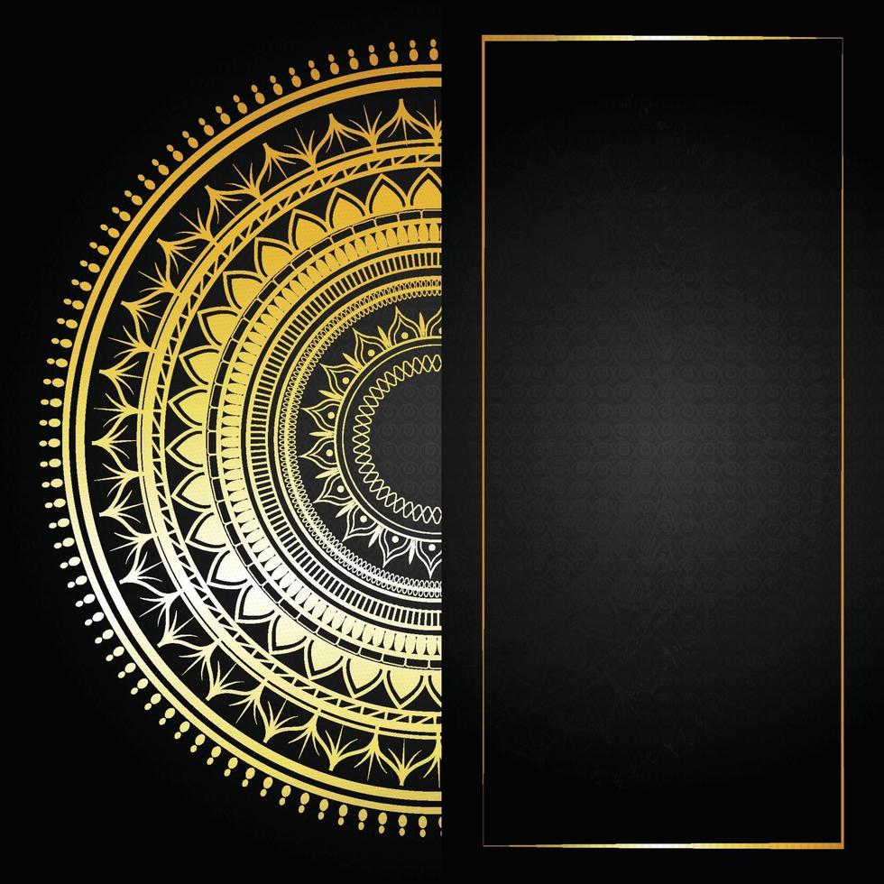 fondo de mandala dorado islámico de lujo vector