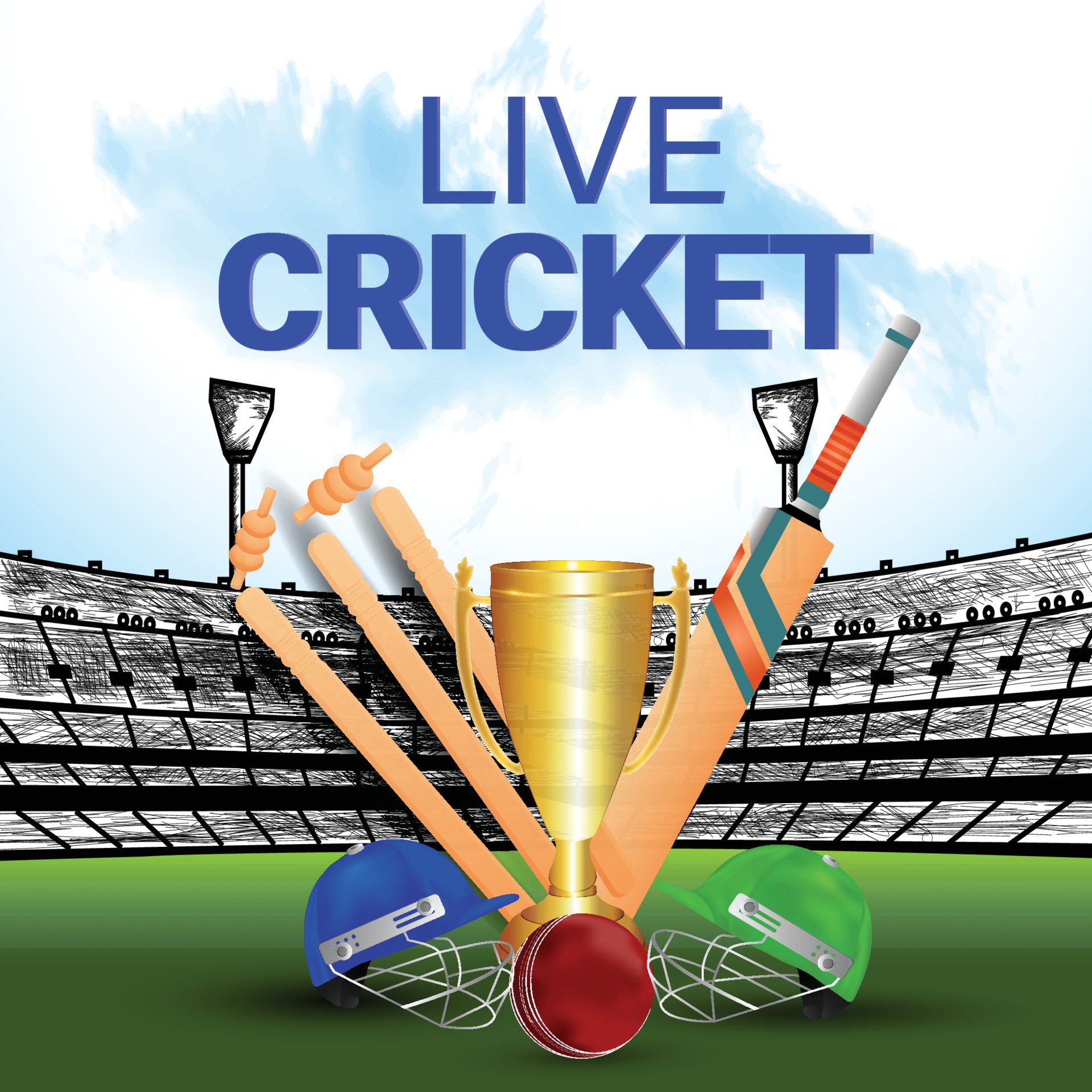 Live cricket tournament background 2056464 Vector Art at Vecteezy