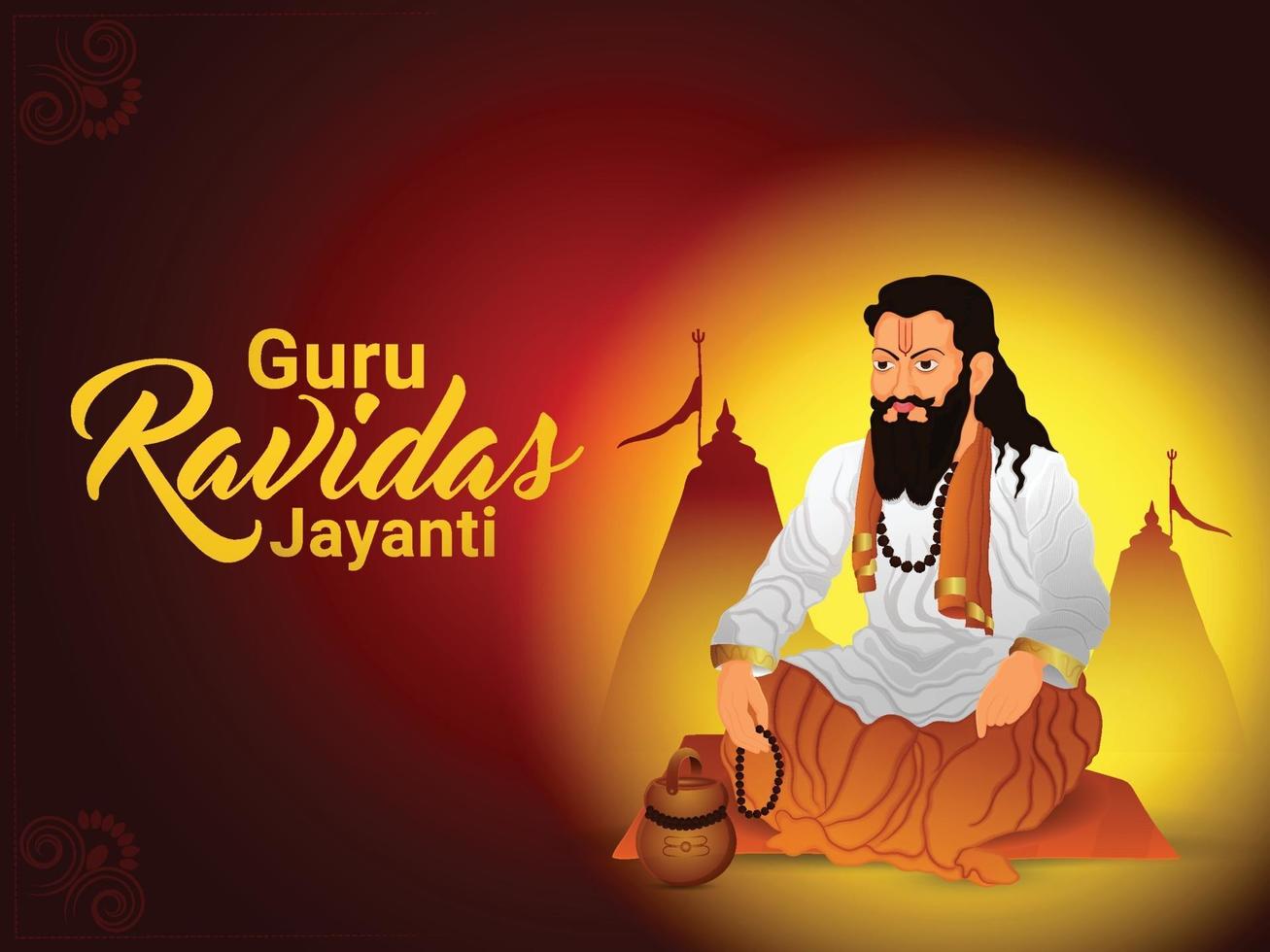 Guru ravidas jayanti background with illustration vector