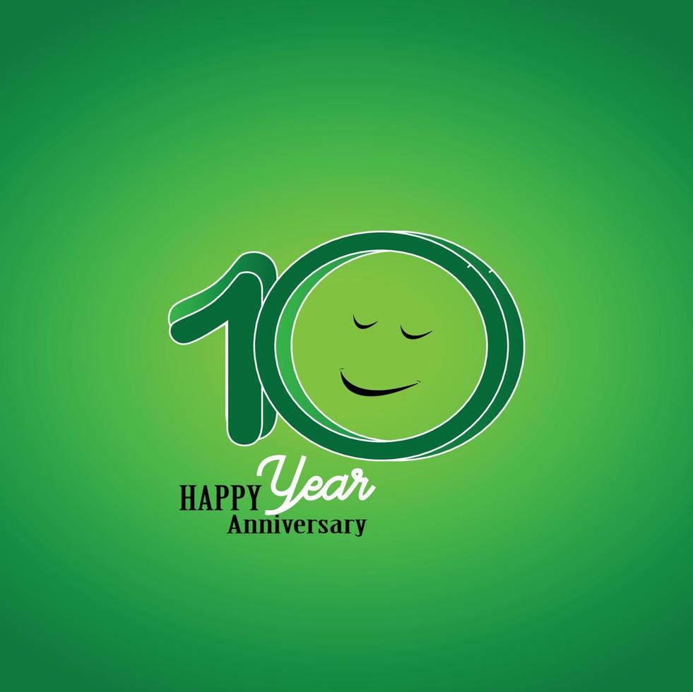 Anniversary Logo Vector Template Design Illustration green