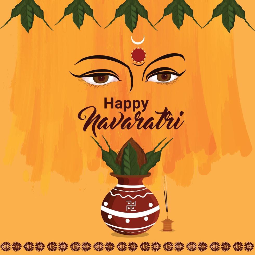 Happy navratri celebration background vector