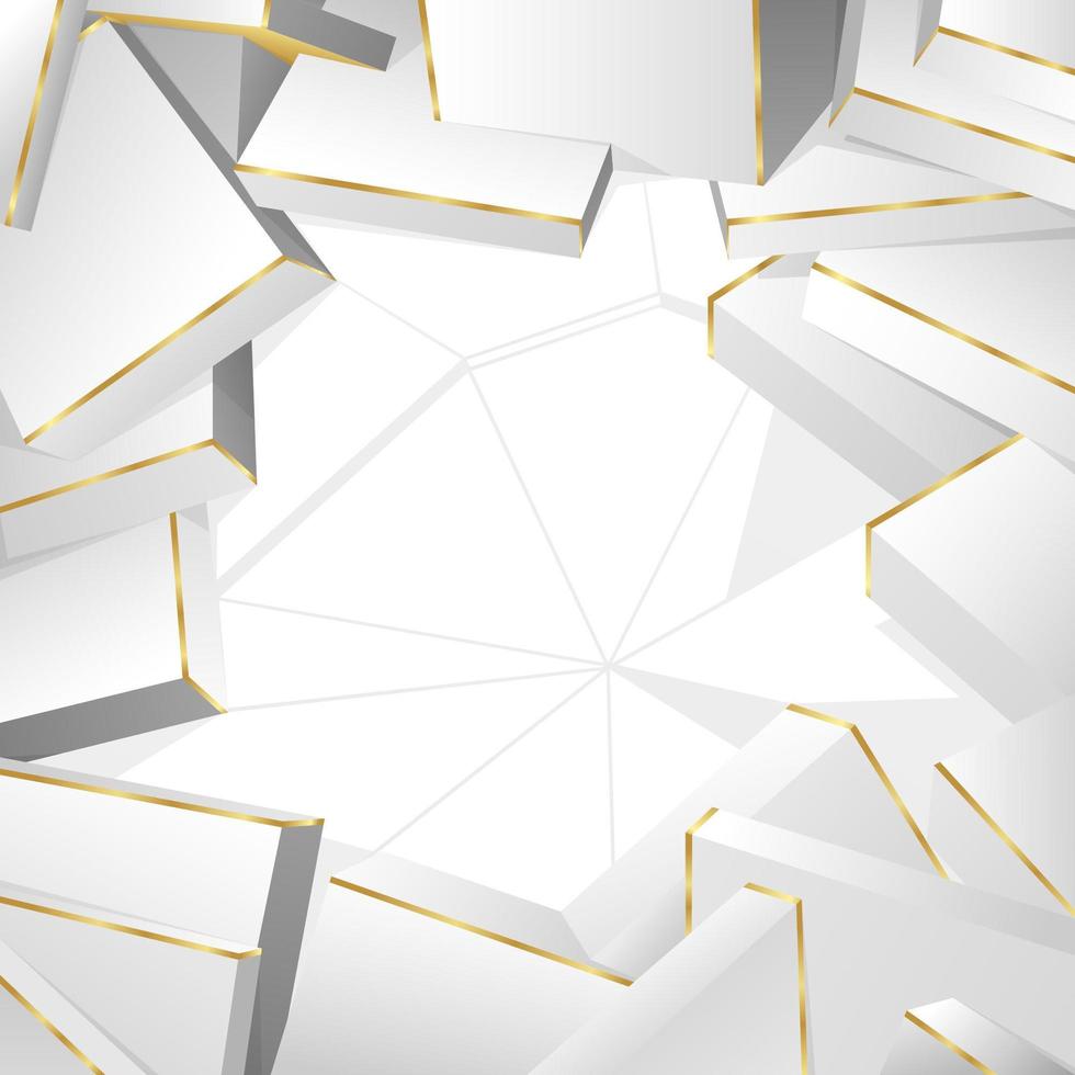 Abstract White Geometric Background vector