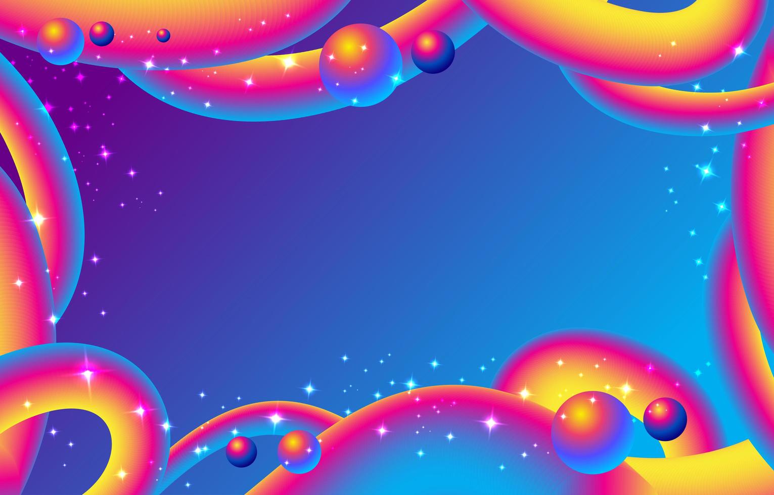 Abstract Colorful 3d Fluid Wave Background vector