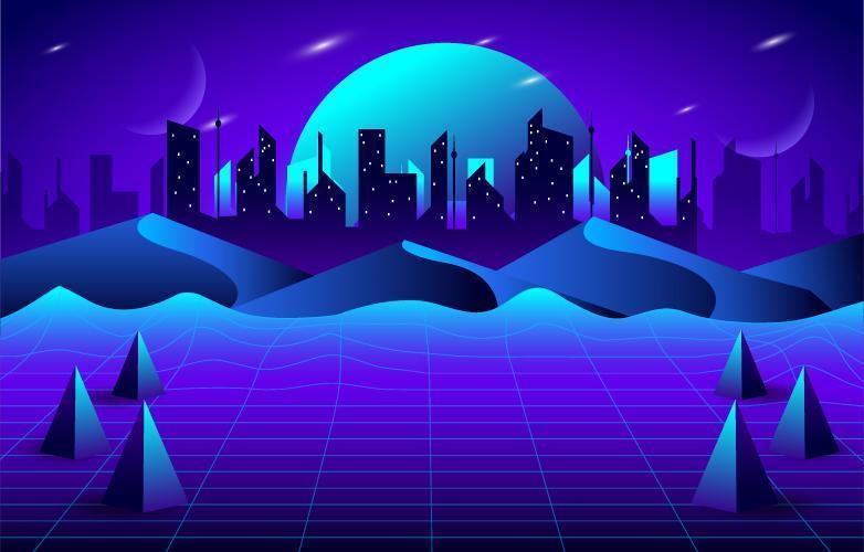 Retro Futurism Modern Background vector