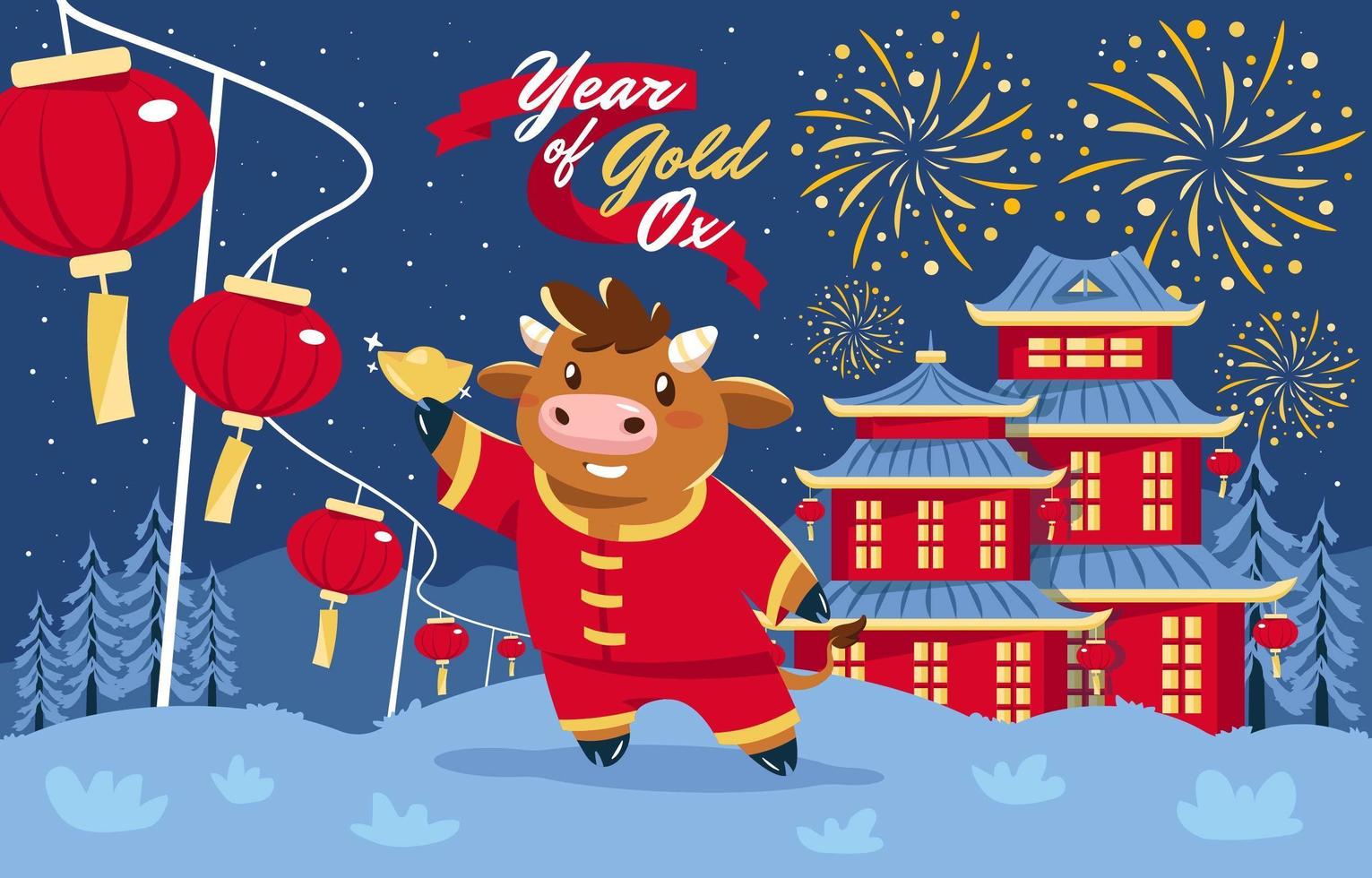 Chinese New Year celebration vector