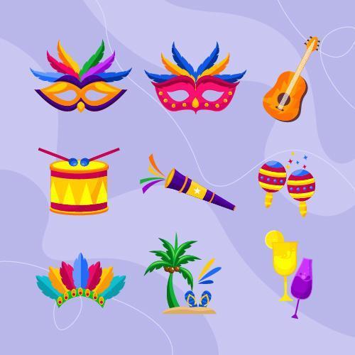 Carnival Icon Collection vector