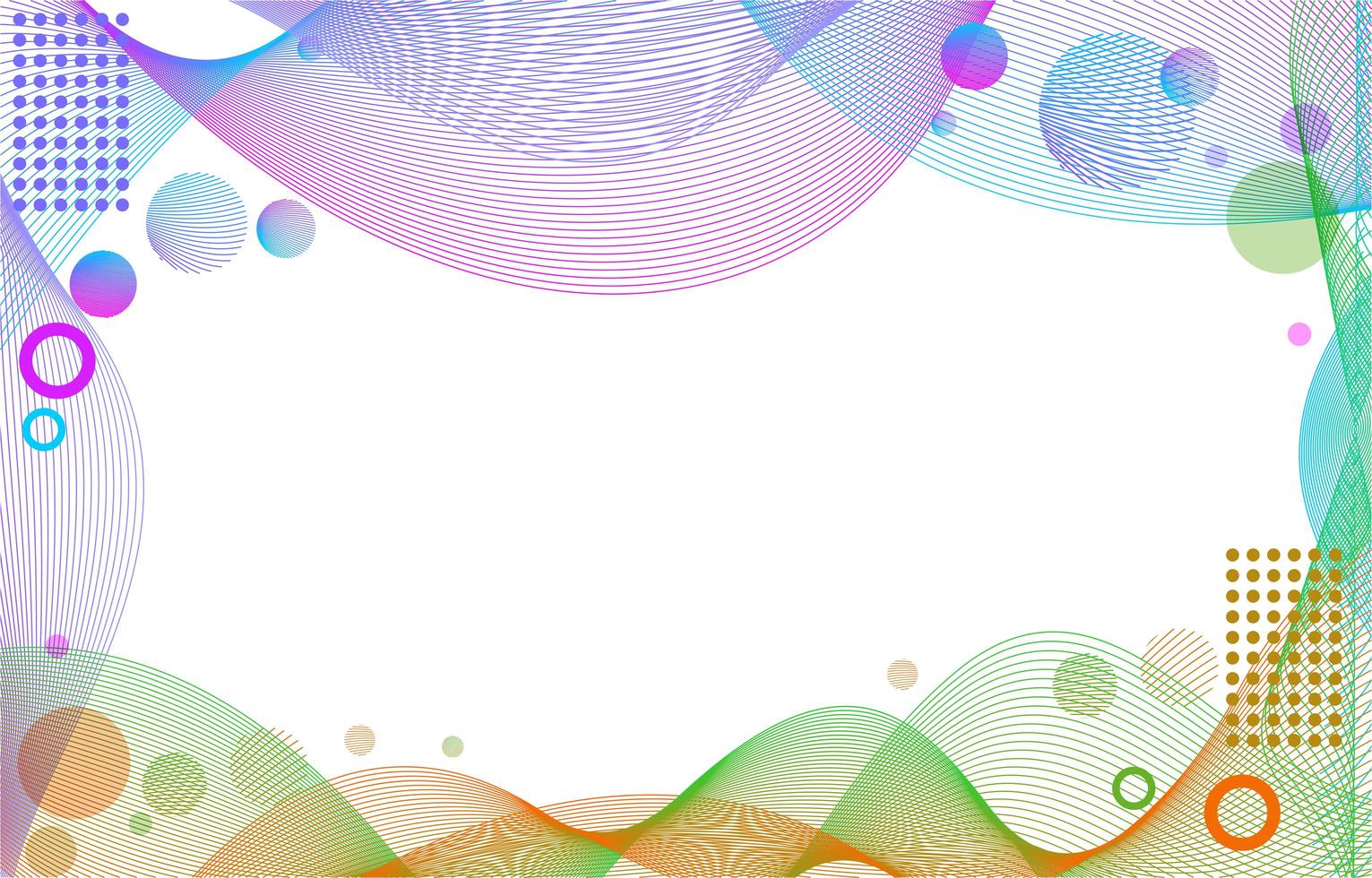 Abstract Colorful Line Wave Background vector