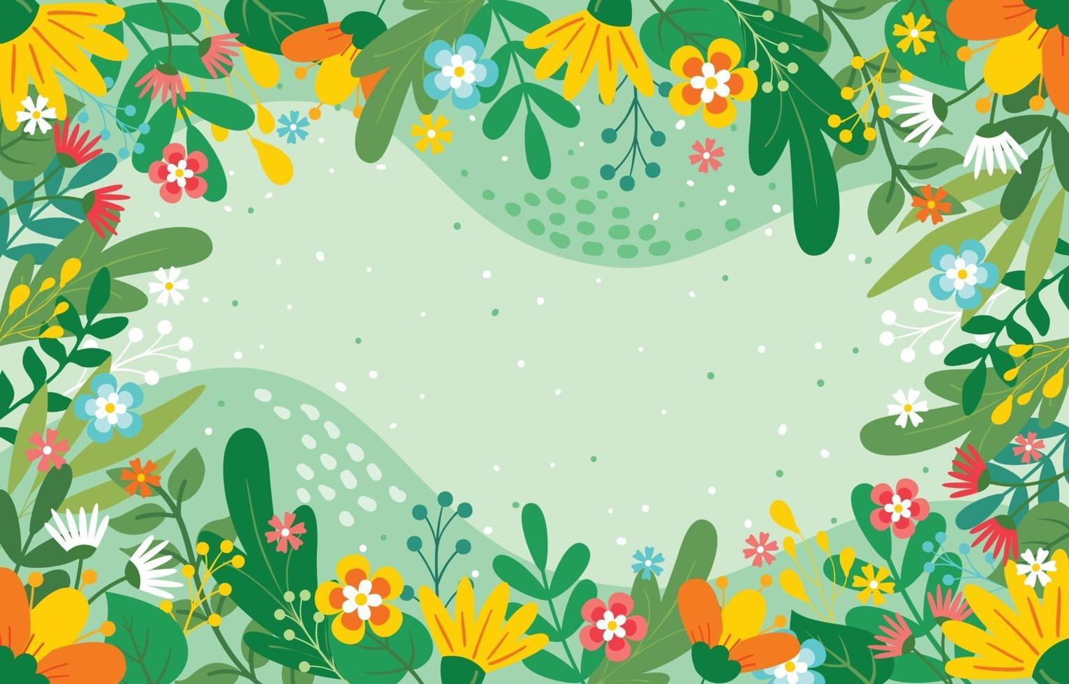 fondo floral de primavera vector