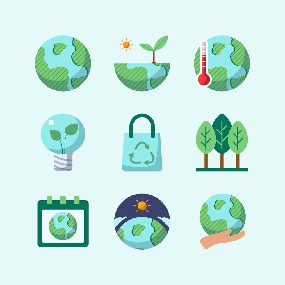 Earth Day Icon Collection vector