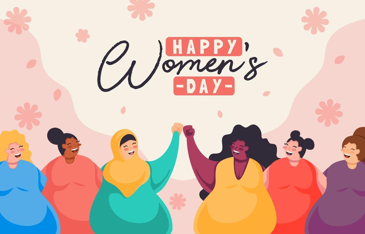 Womens Day Concept in Flat Design vector