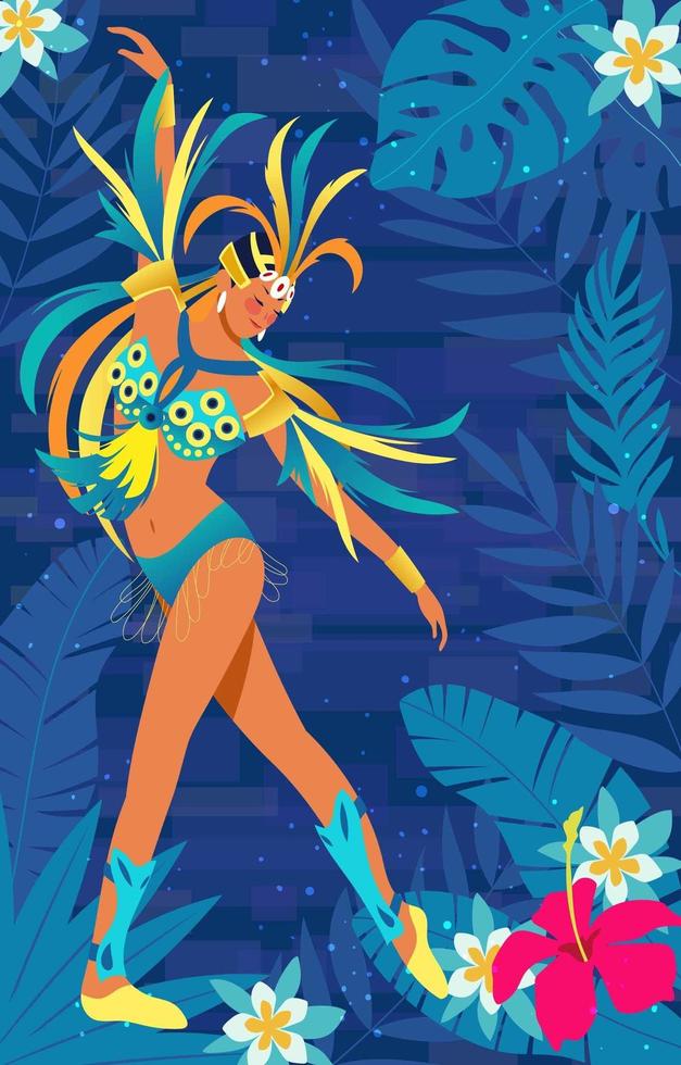 bailarines de carnaval de río de janeiro vector