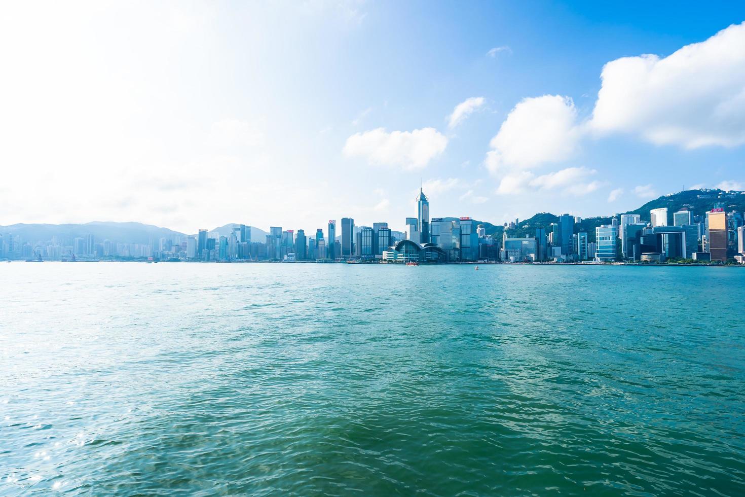 vista de la ciudad de hong kong, china foto