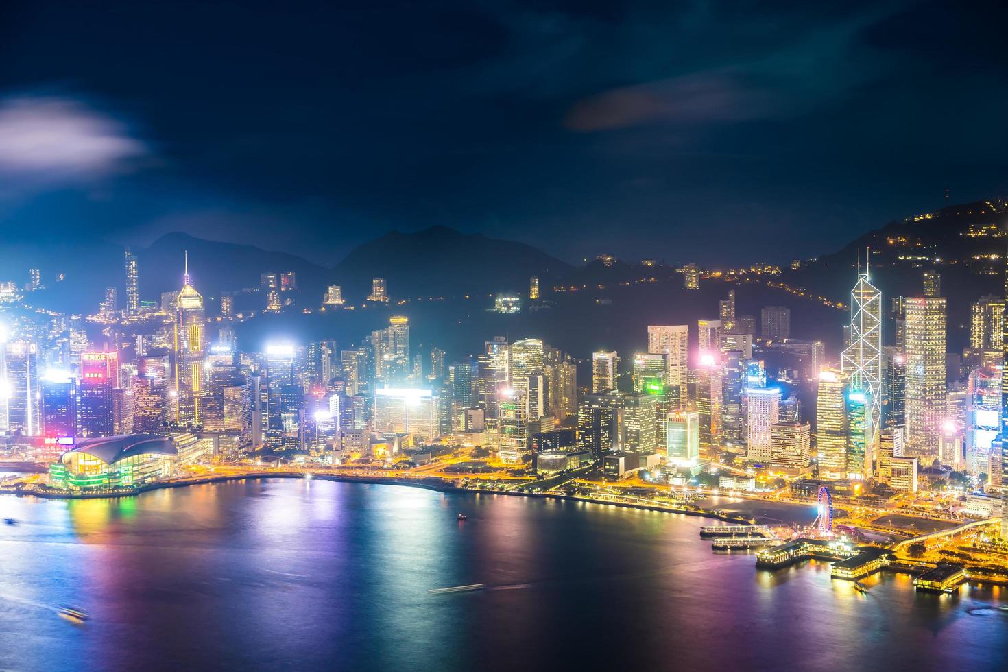 Aerial view of Hong Kong city, China photo