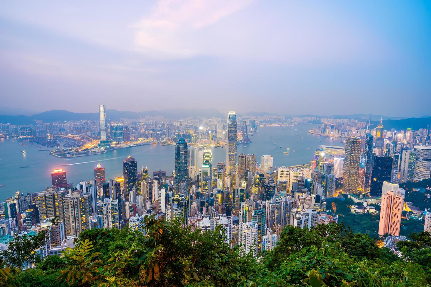 View of Hong Kong city, China photo