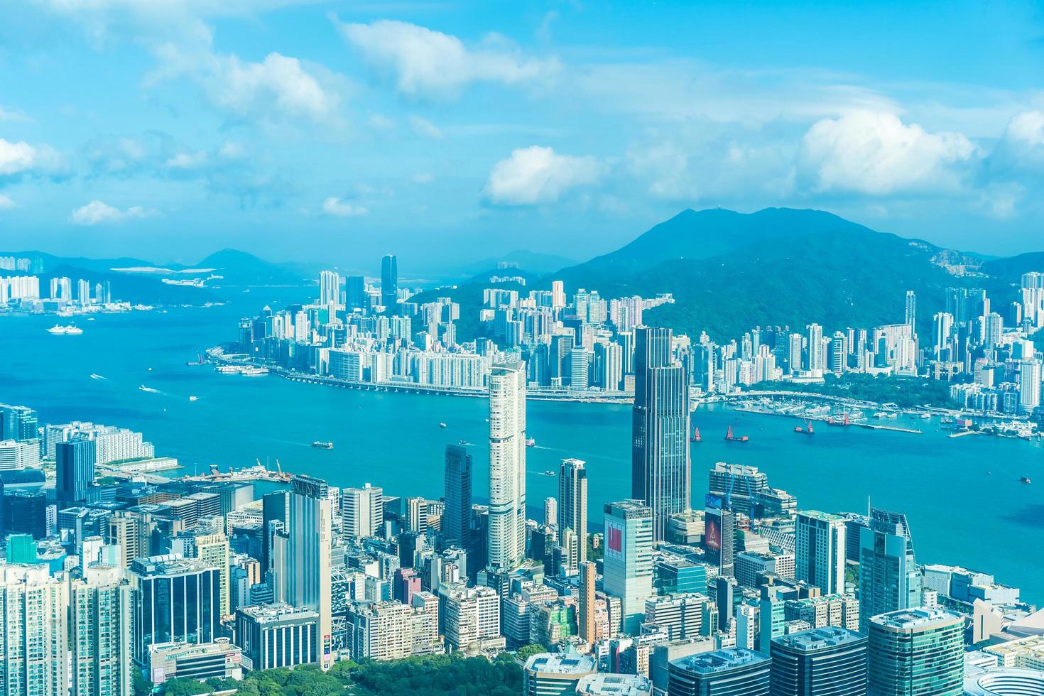 View of Hong Kong city, China photo