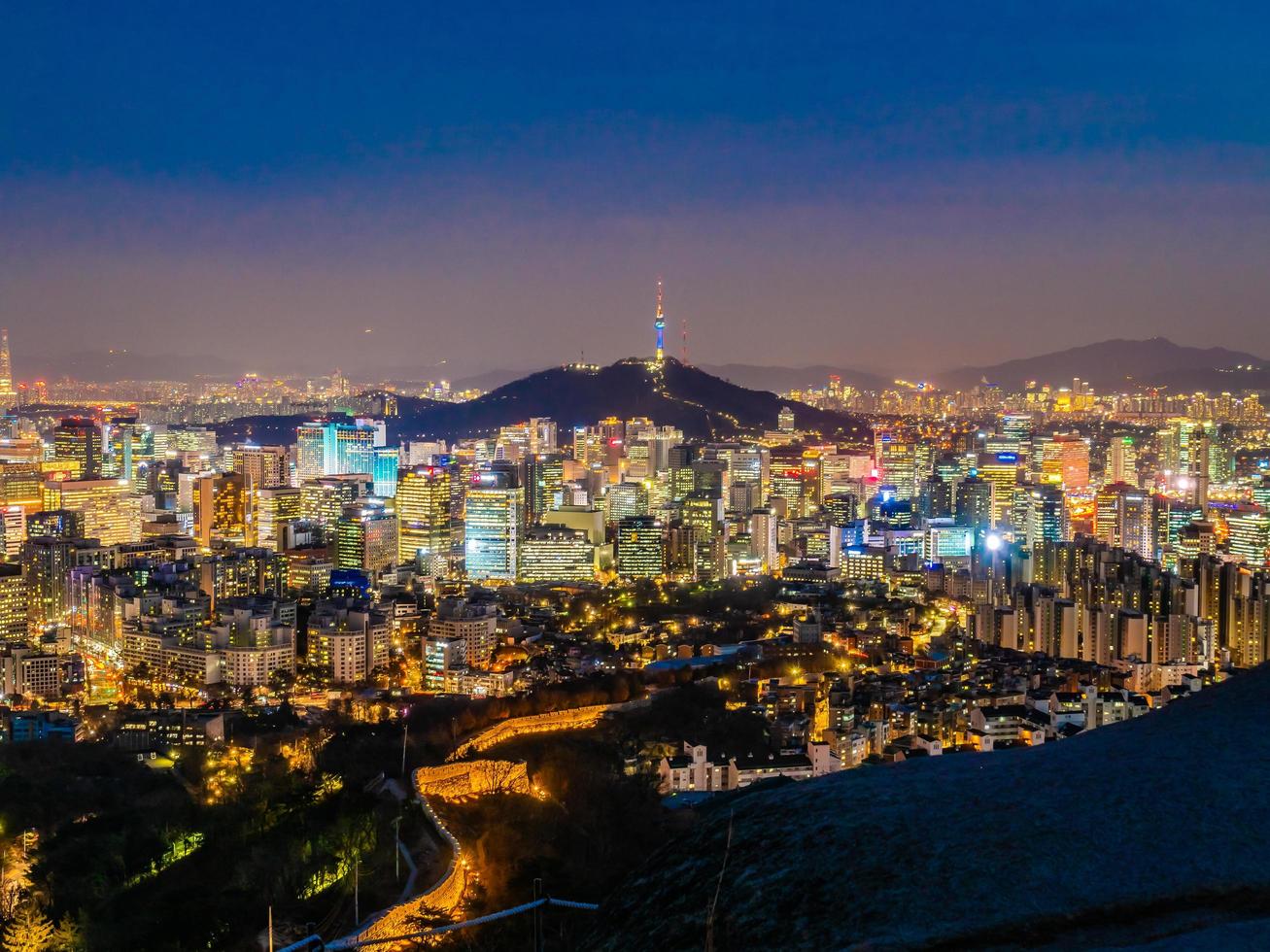 vista de la ciudad de seúl, corea del sur foto