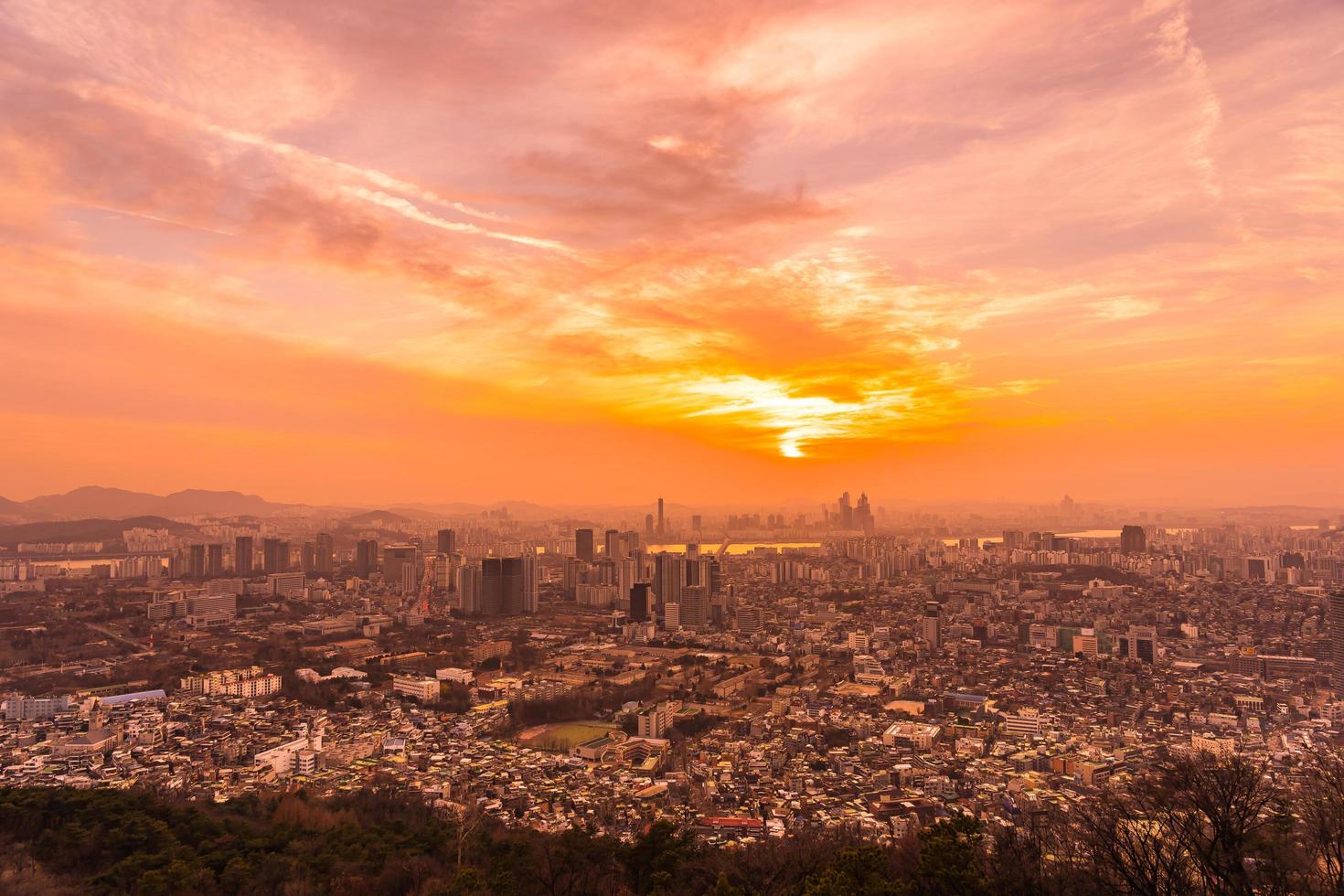 vista de la ciudad de seúl, corea del sur foto