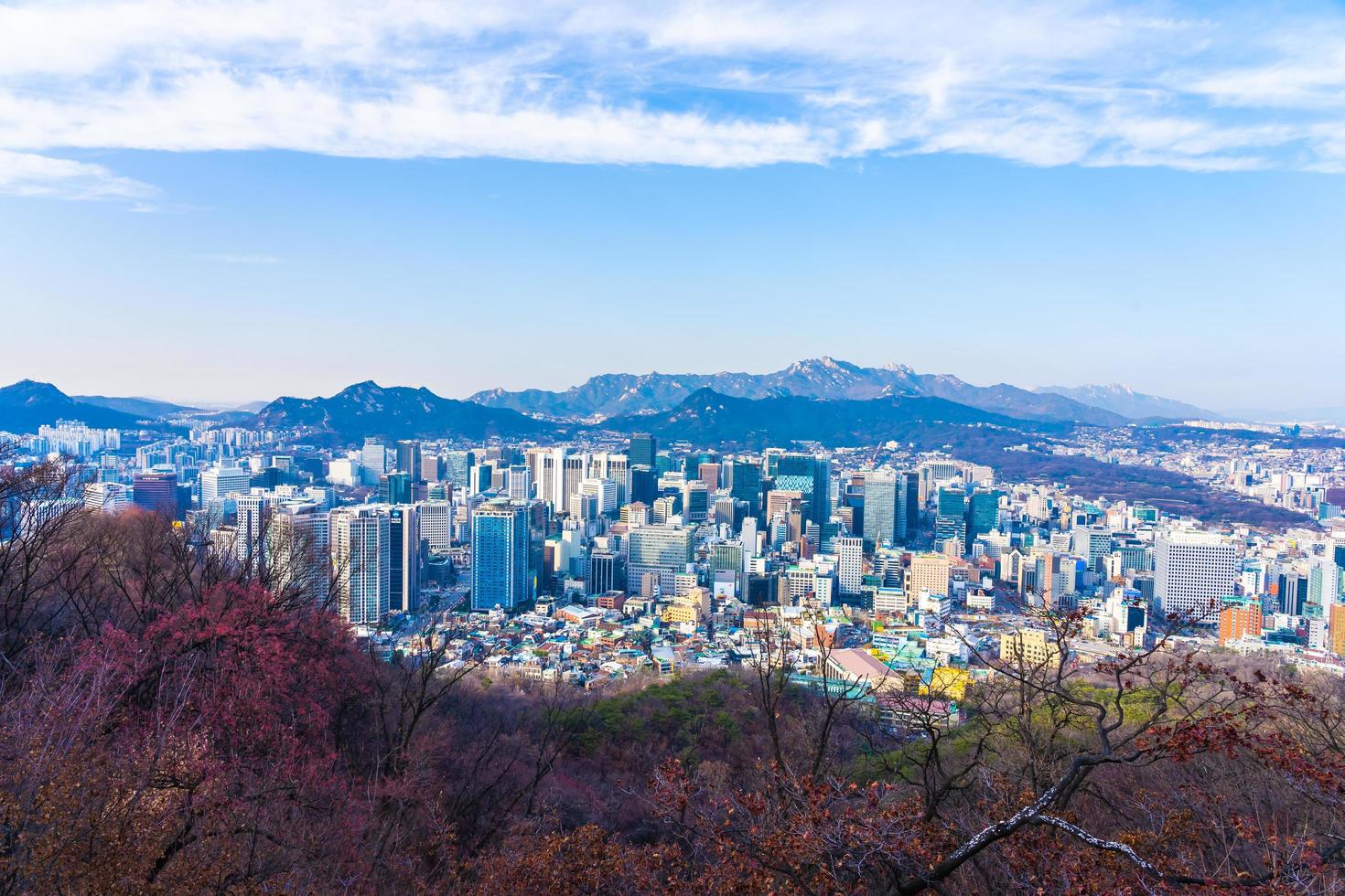 vista de la ciudad de seúl, corea del sur foto