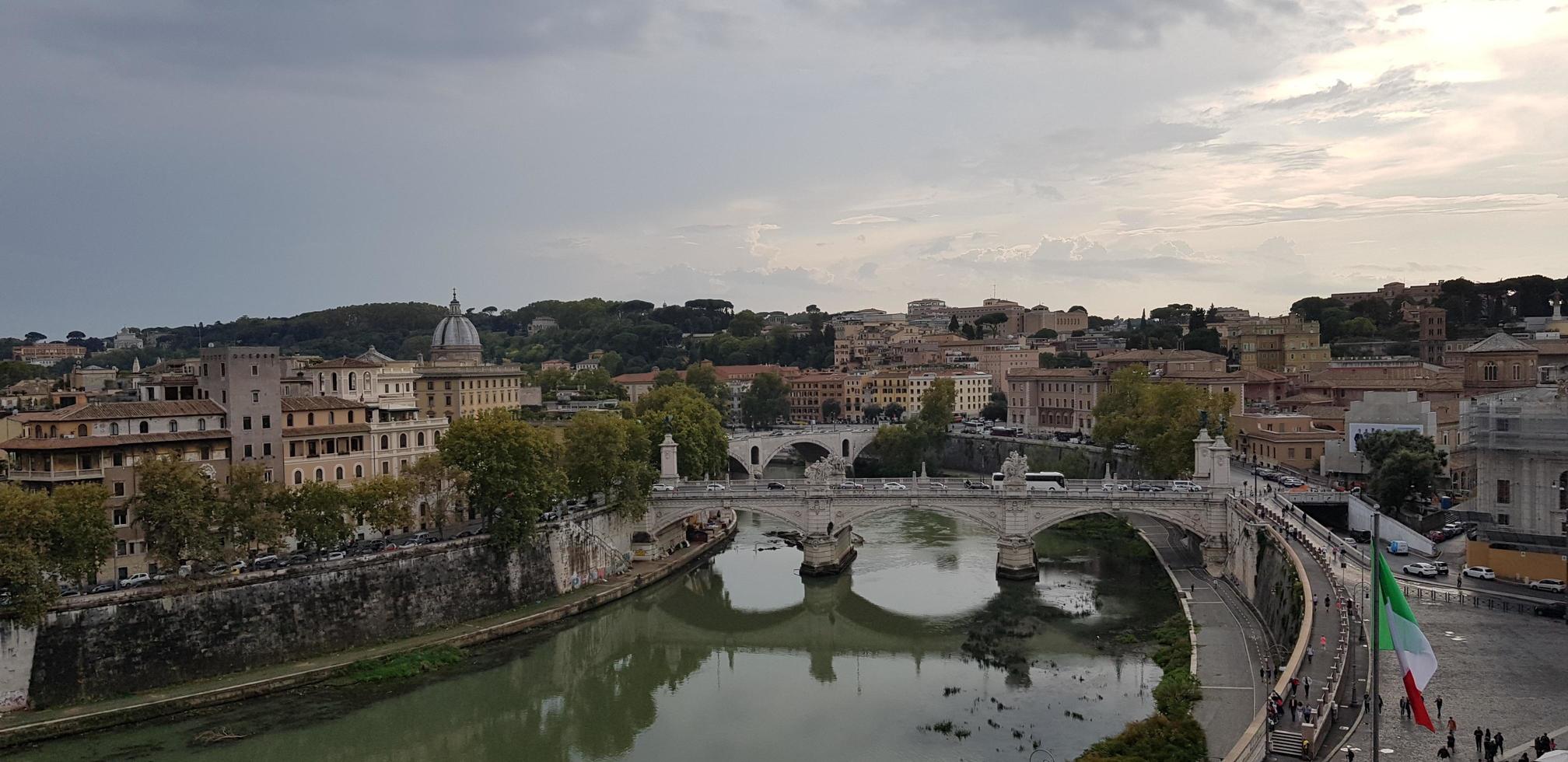 Tiber River in Rome, Italy photo