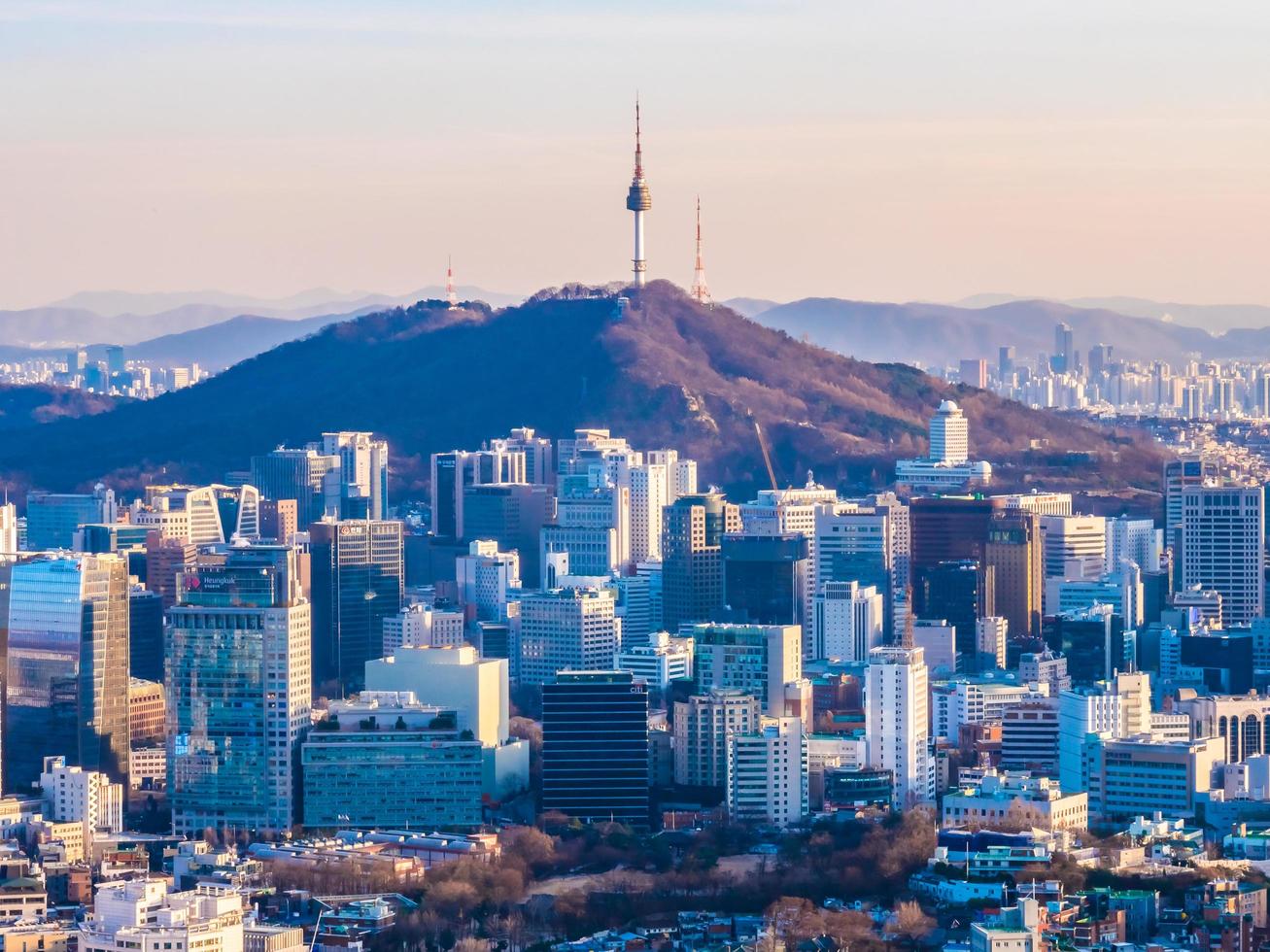 vista de la ciudad de seúl, corea del sur foto