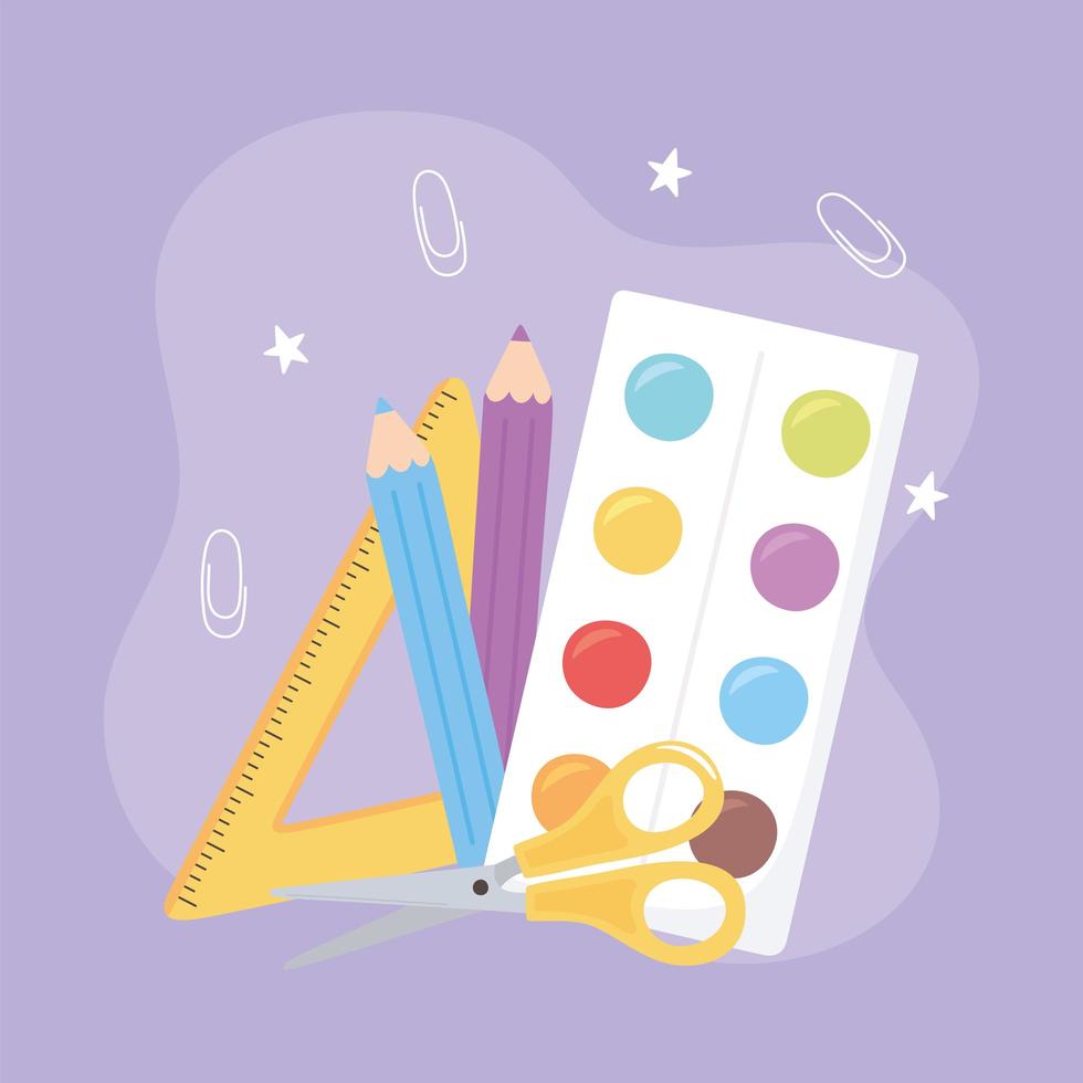 Cute education icons vector