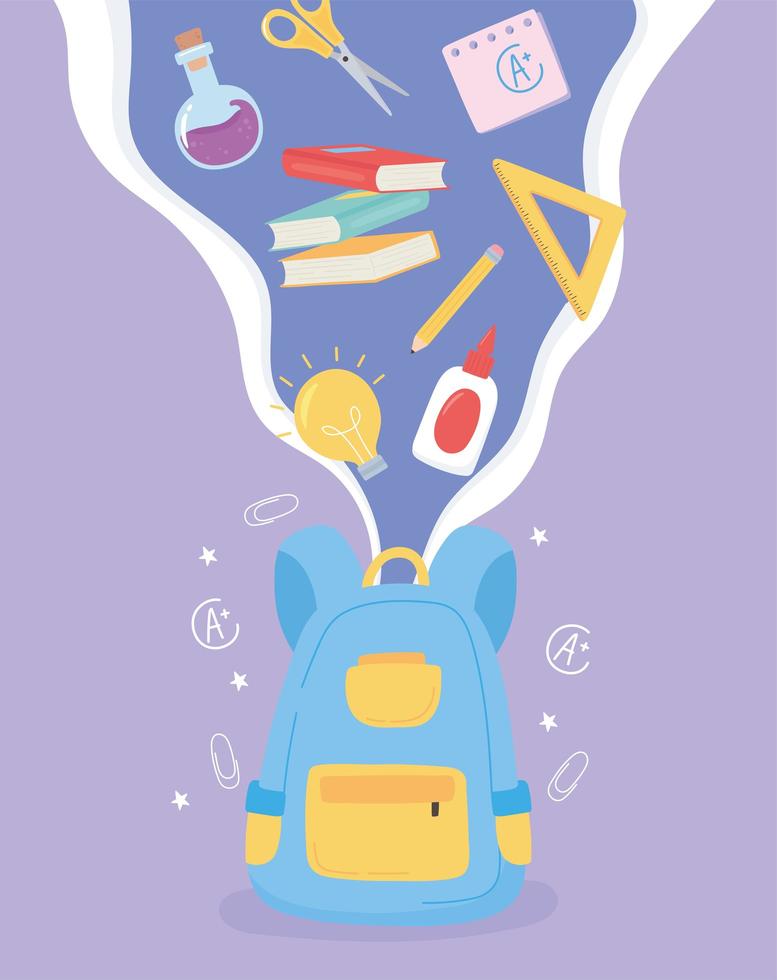 Cute education icons vector