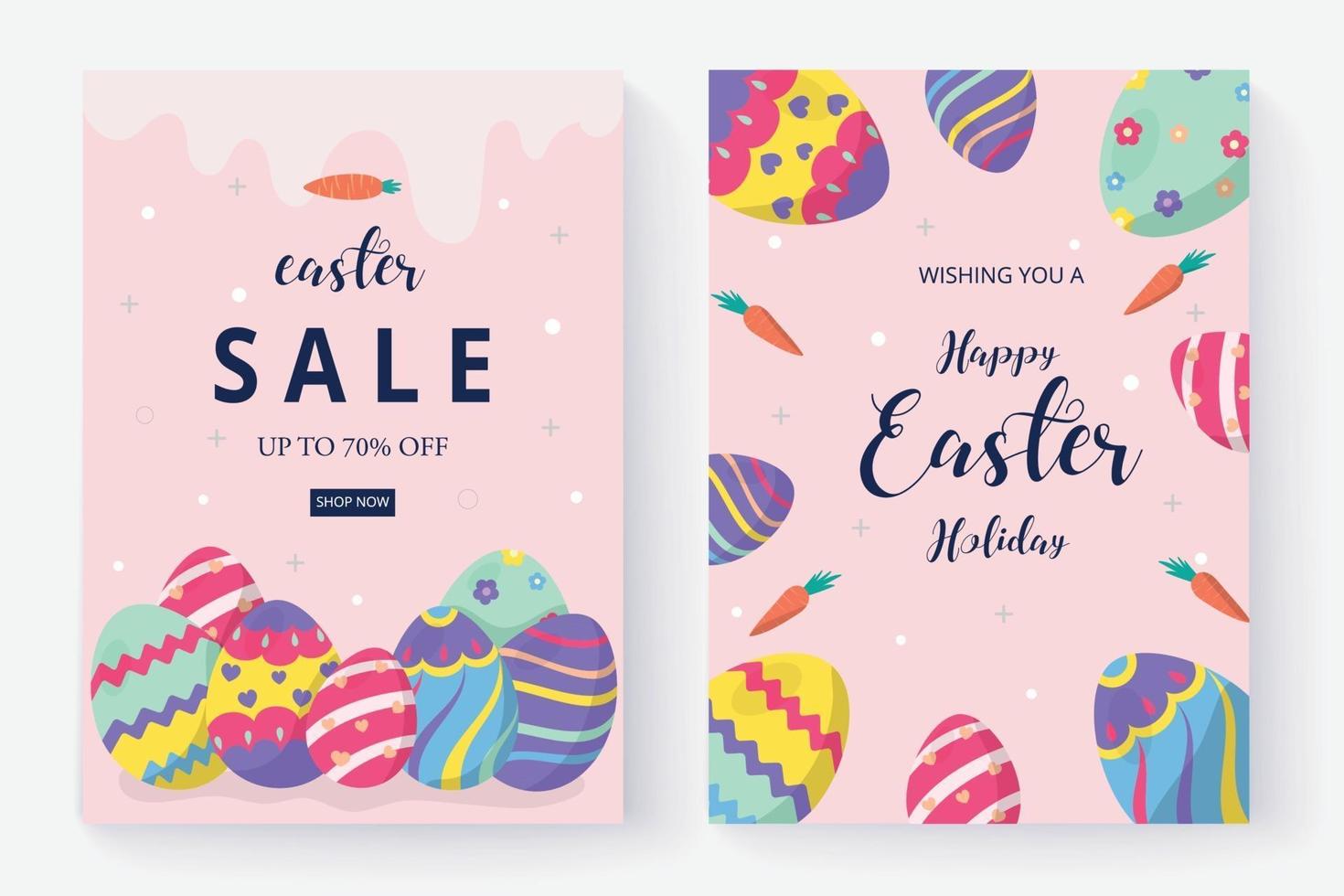 Happy easter day background and social media post vector