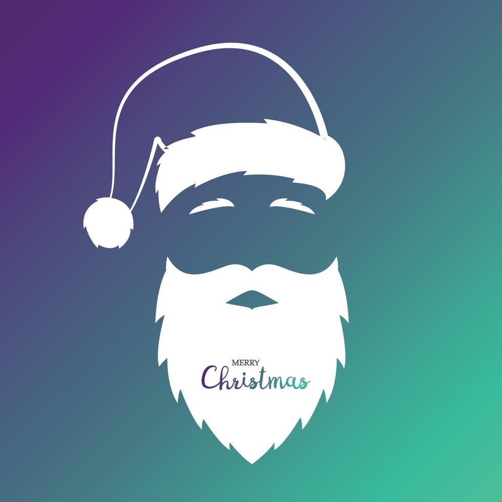 avatar de la silueta de santa claus. ilustración vectorial. vector