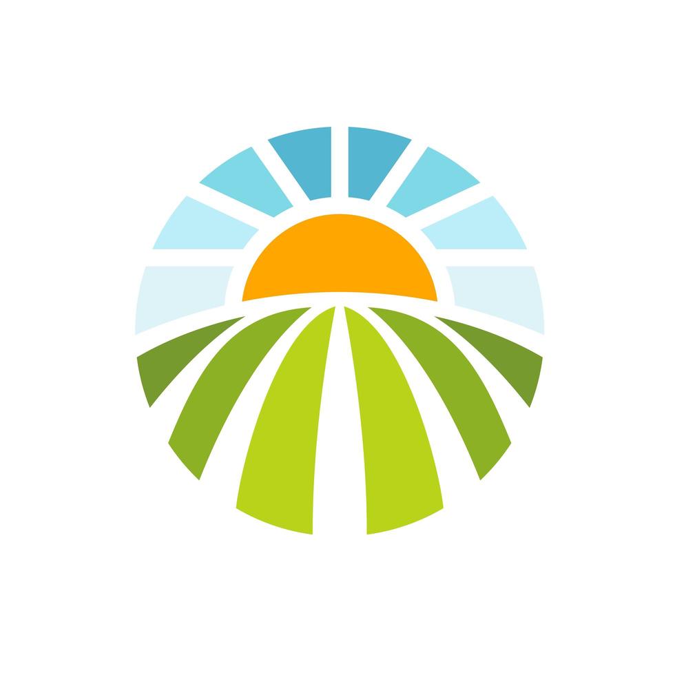 Ilustración de vector de diseño de logotipo de granja