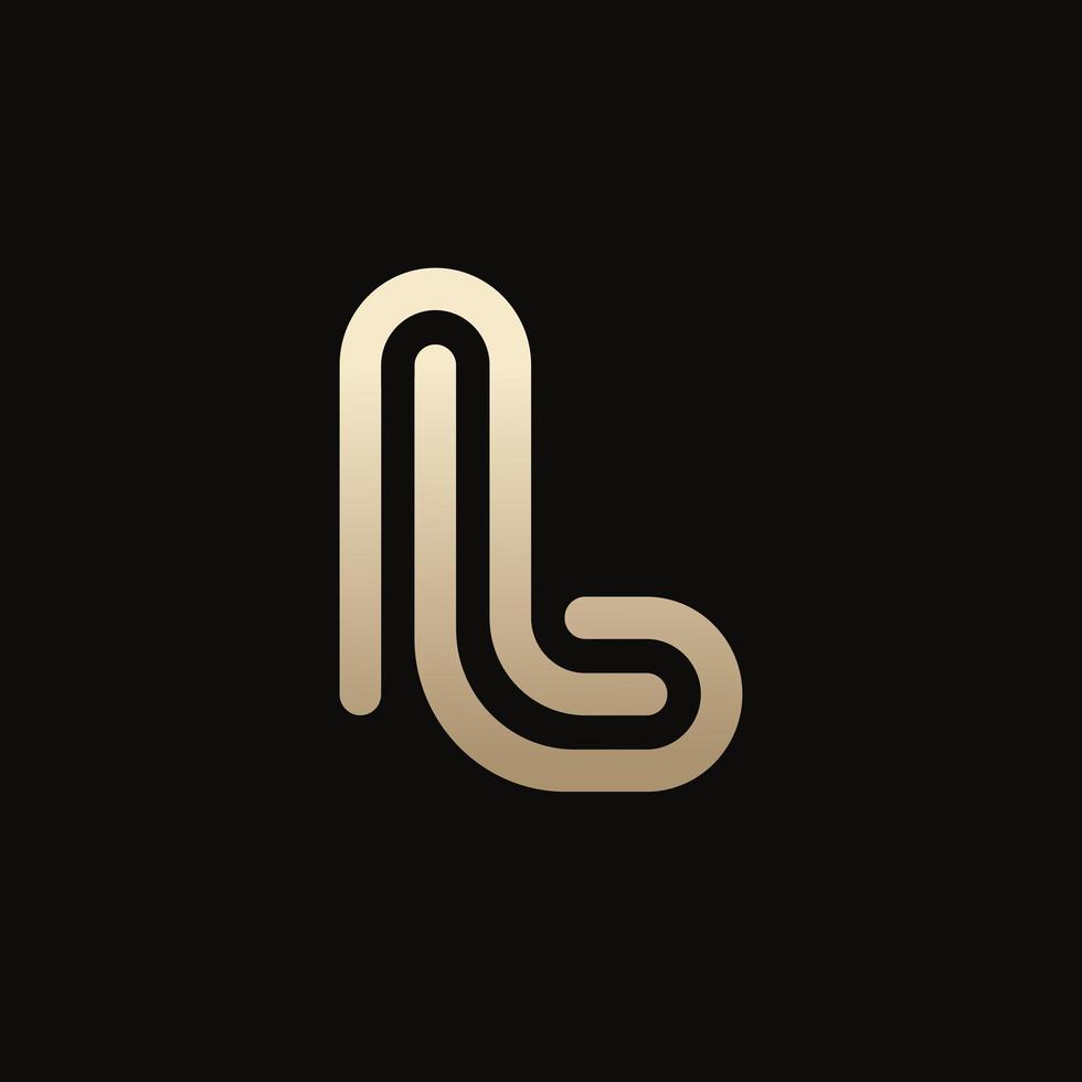 diseño de logotipo abstracto inicial letra l vector
