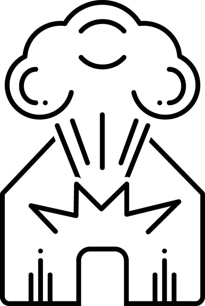 Line icon for explosion vector