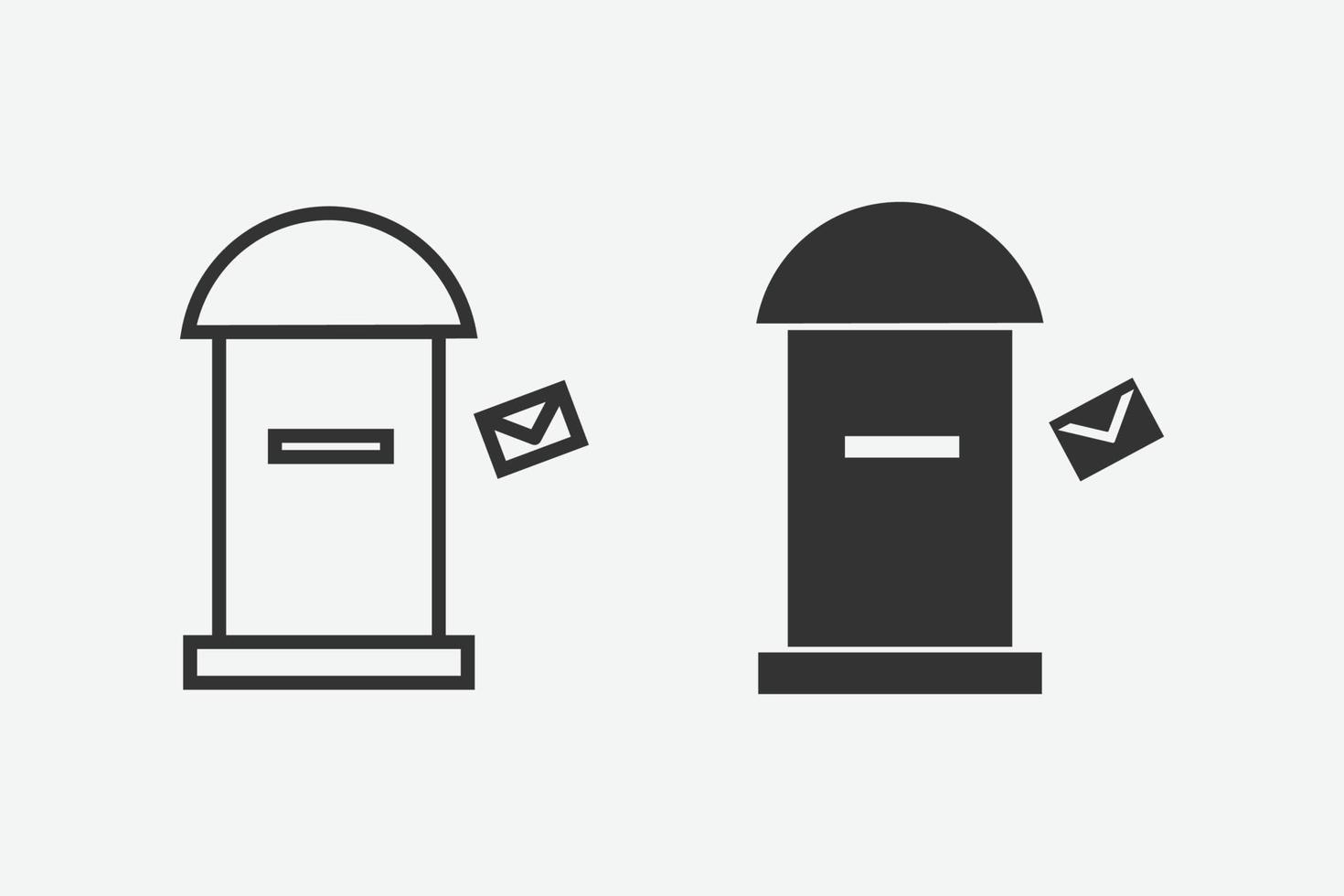 Mailbox Icon In Trendy Style Isolated Background vector