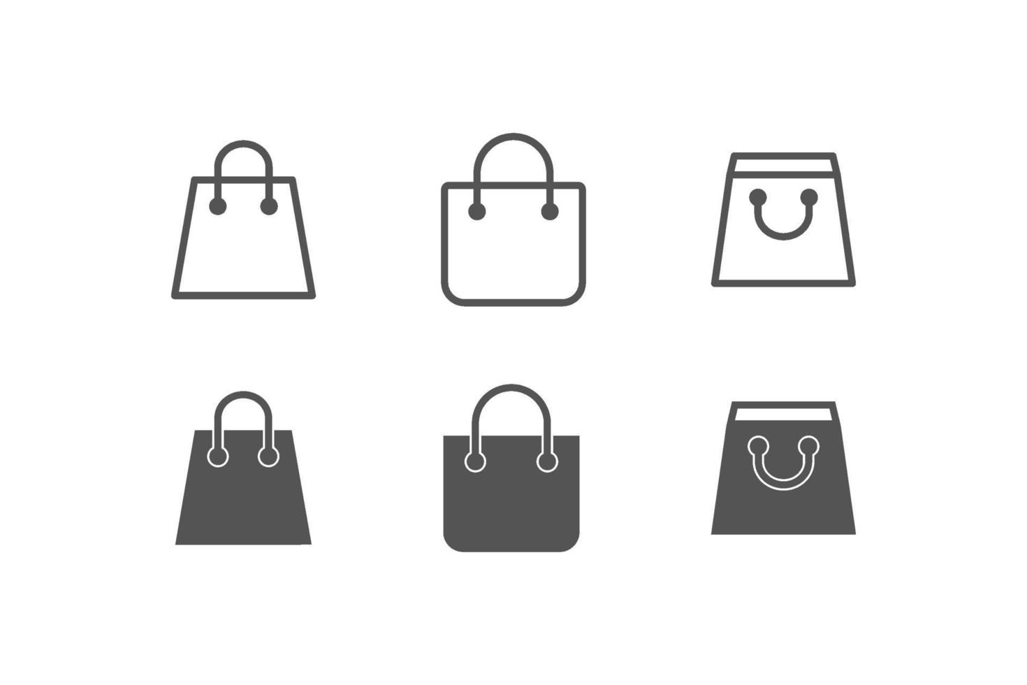 ilustración vectorial de bolsa de compras icono aislado vector