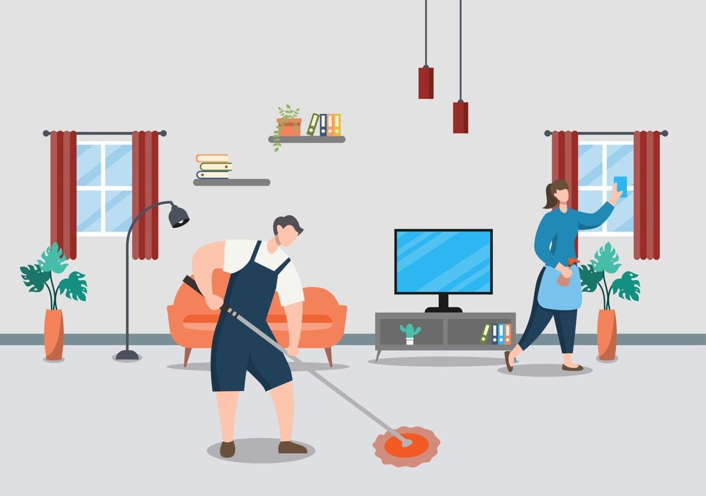Cleaning Service Concept vector