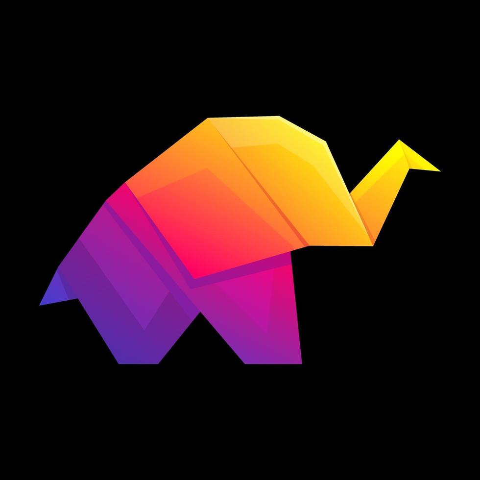 colorful elephant design vector