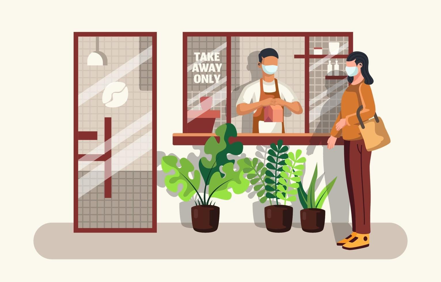 Takeaway Coffee Shop Concept vector