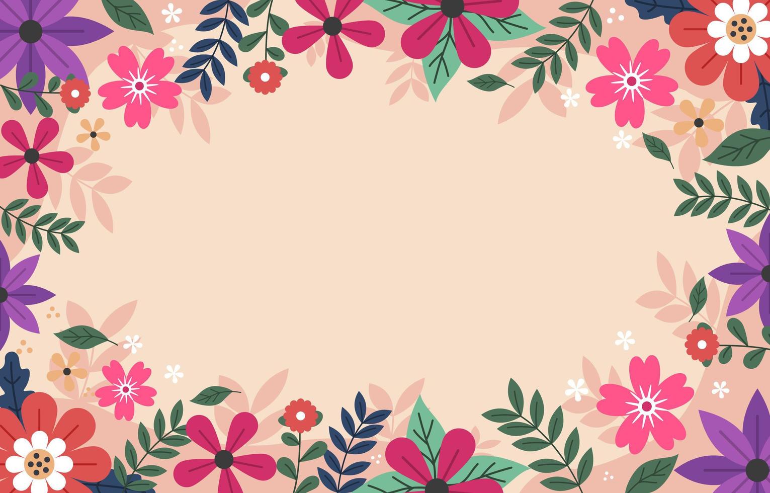 fondo floral colorido de primavera vector