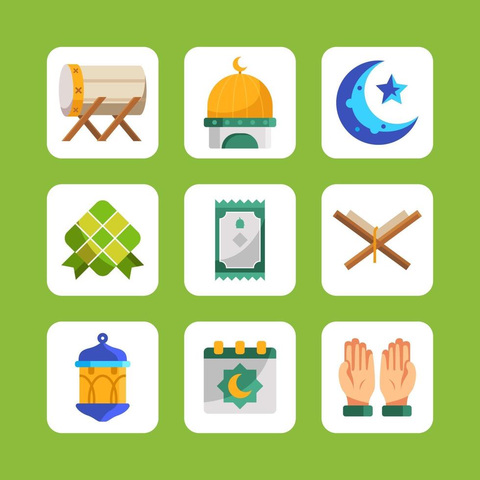 Eid Mubarak Icon Collection vector