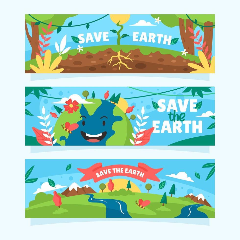 Earth Day Awareness Banner vector