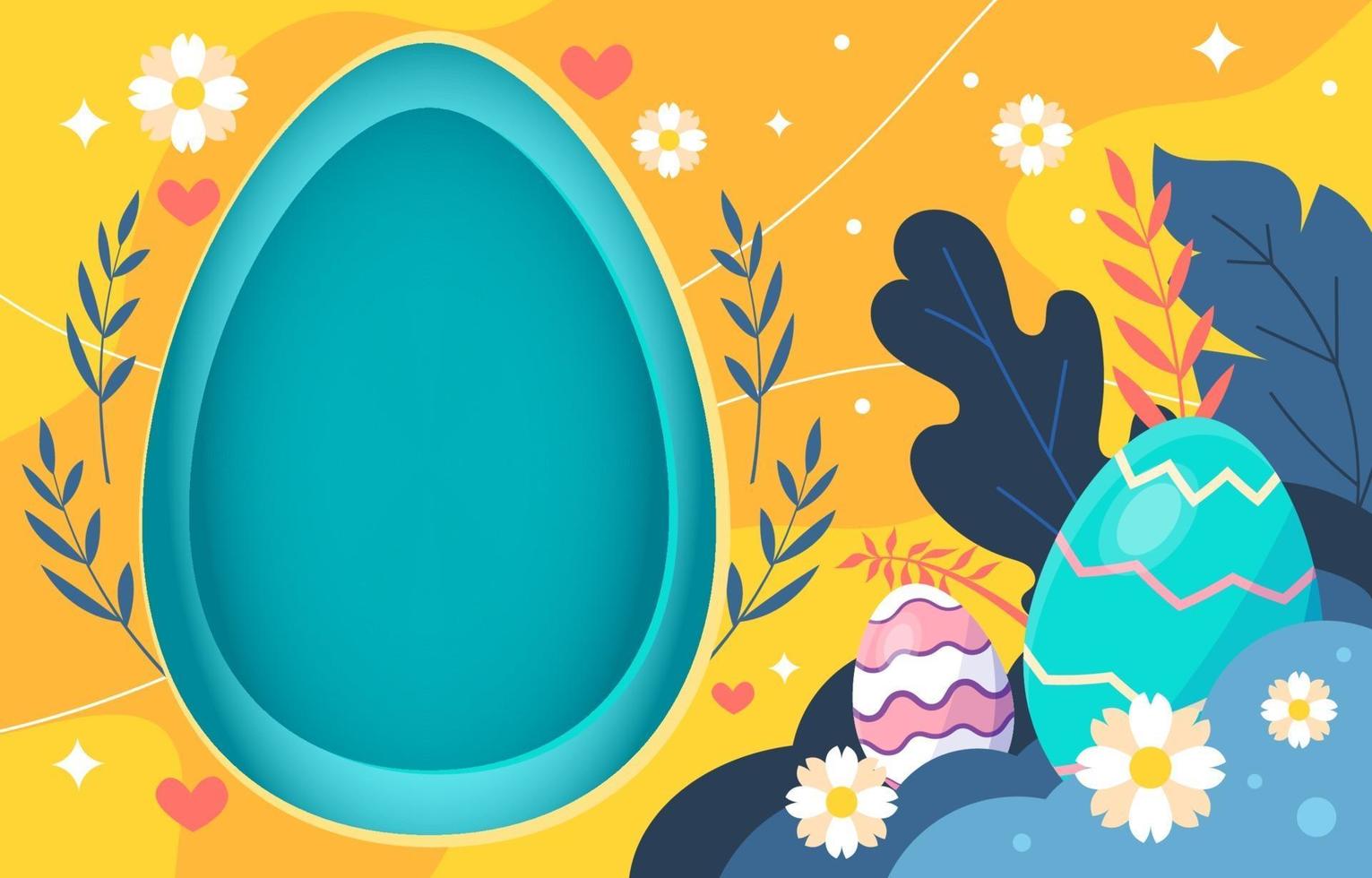 Finding Easter Eggs Background vector