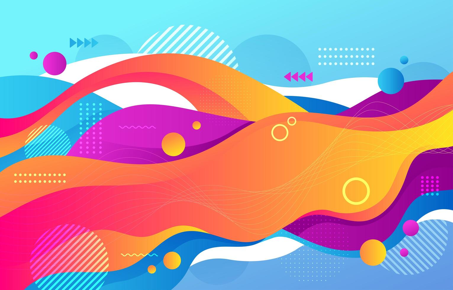 Colorful Abstract Shapes Background vector