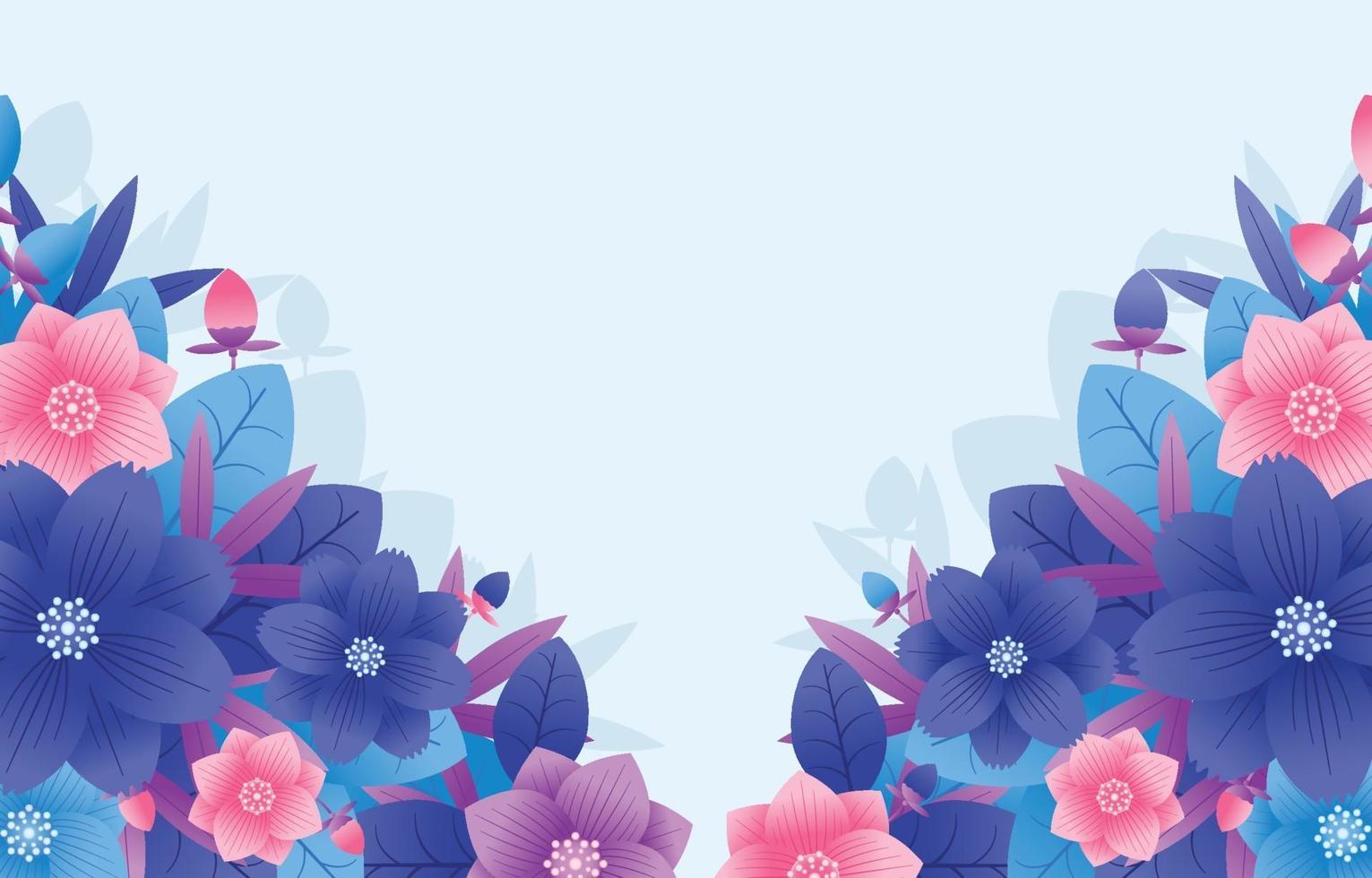 colorido fondo floral en estilo degradado vector