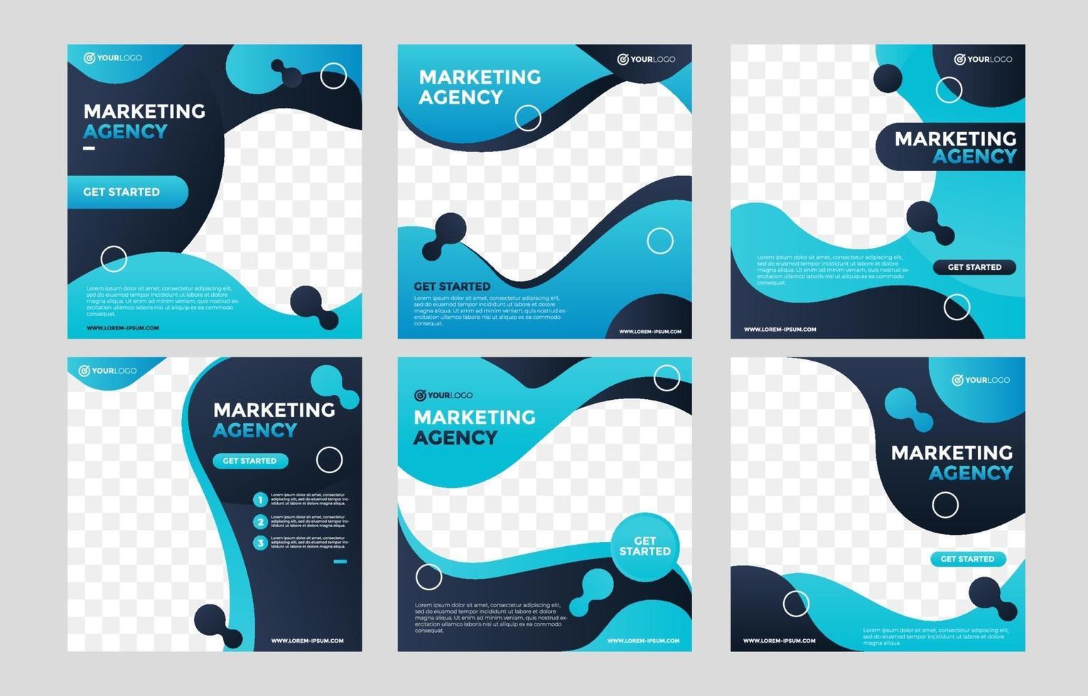 Marketing Agency Business Social Media Post vector