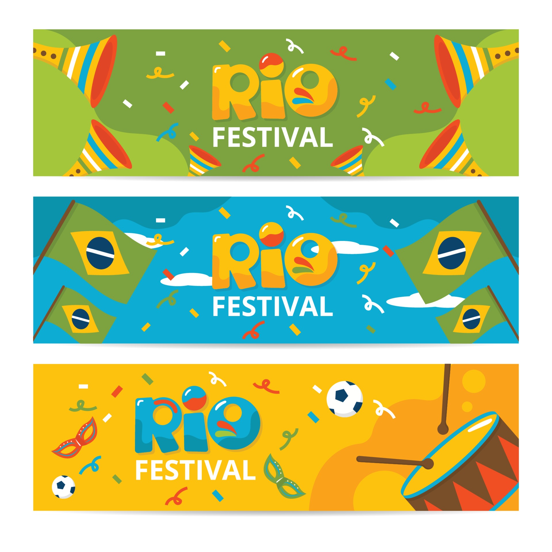 Rio Festival Banner Collection 2058277 Vector Art at Vecteezy