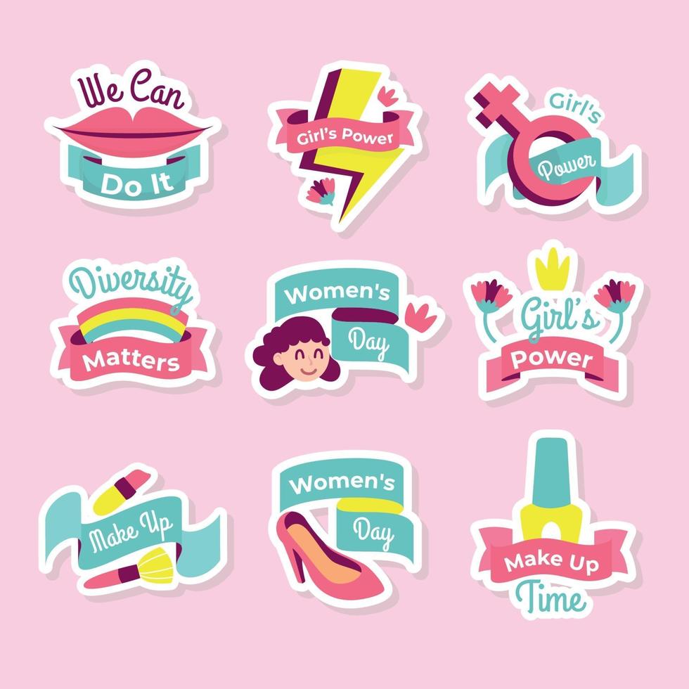 International Womens Day Empowering Sticker vector