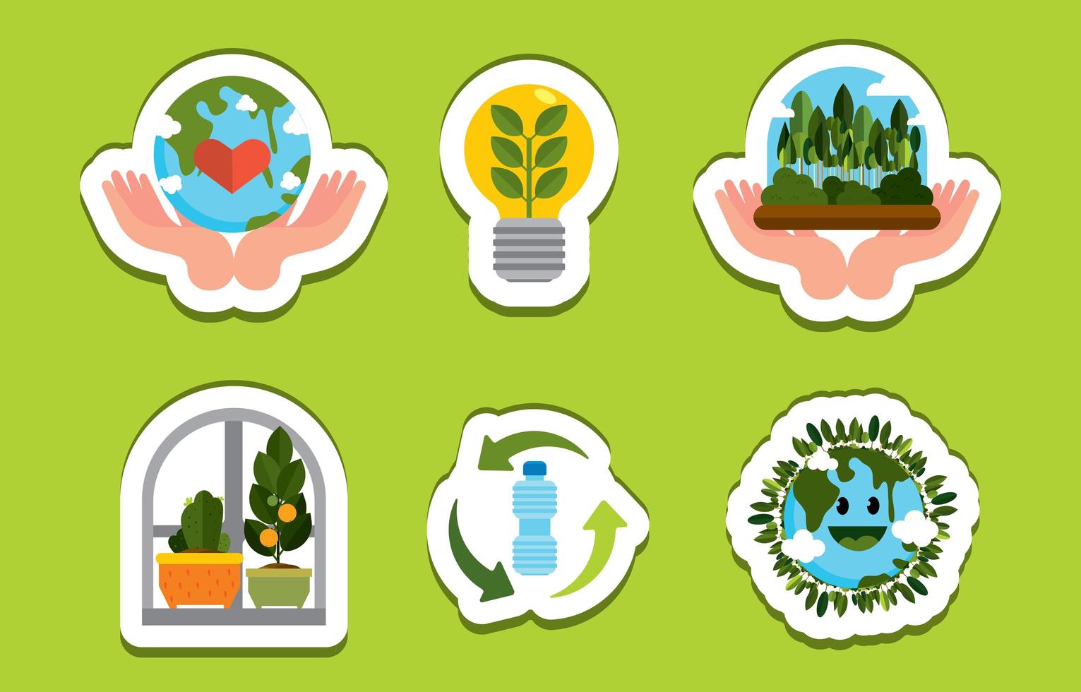 World Earth Day Sticker vector