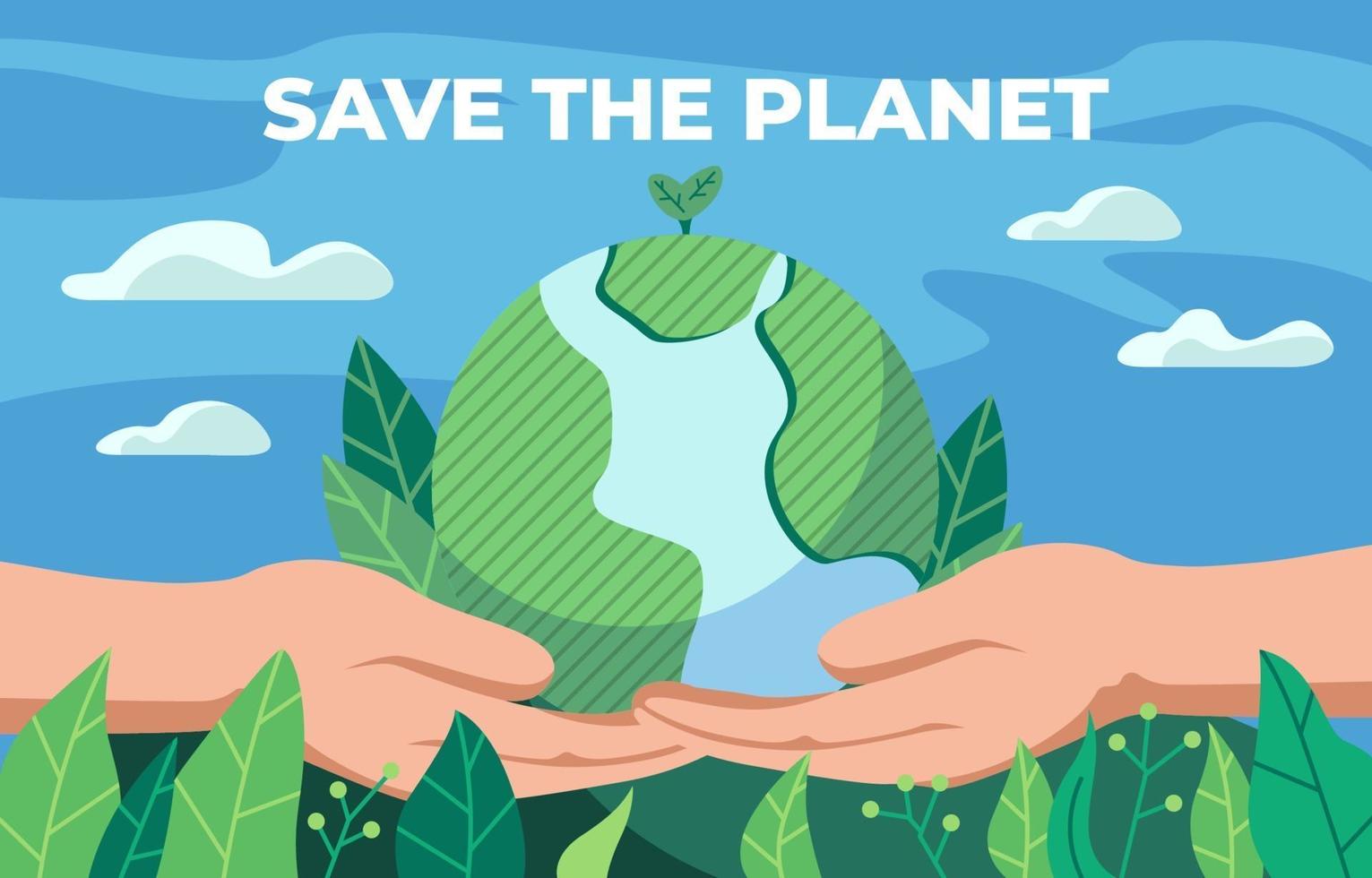 Save The Earth Concept vector