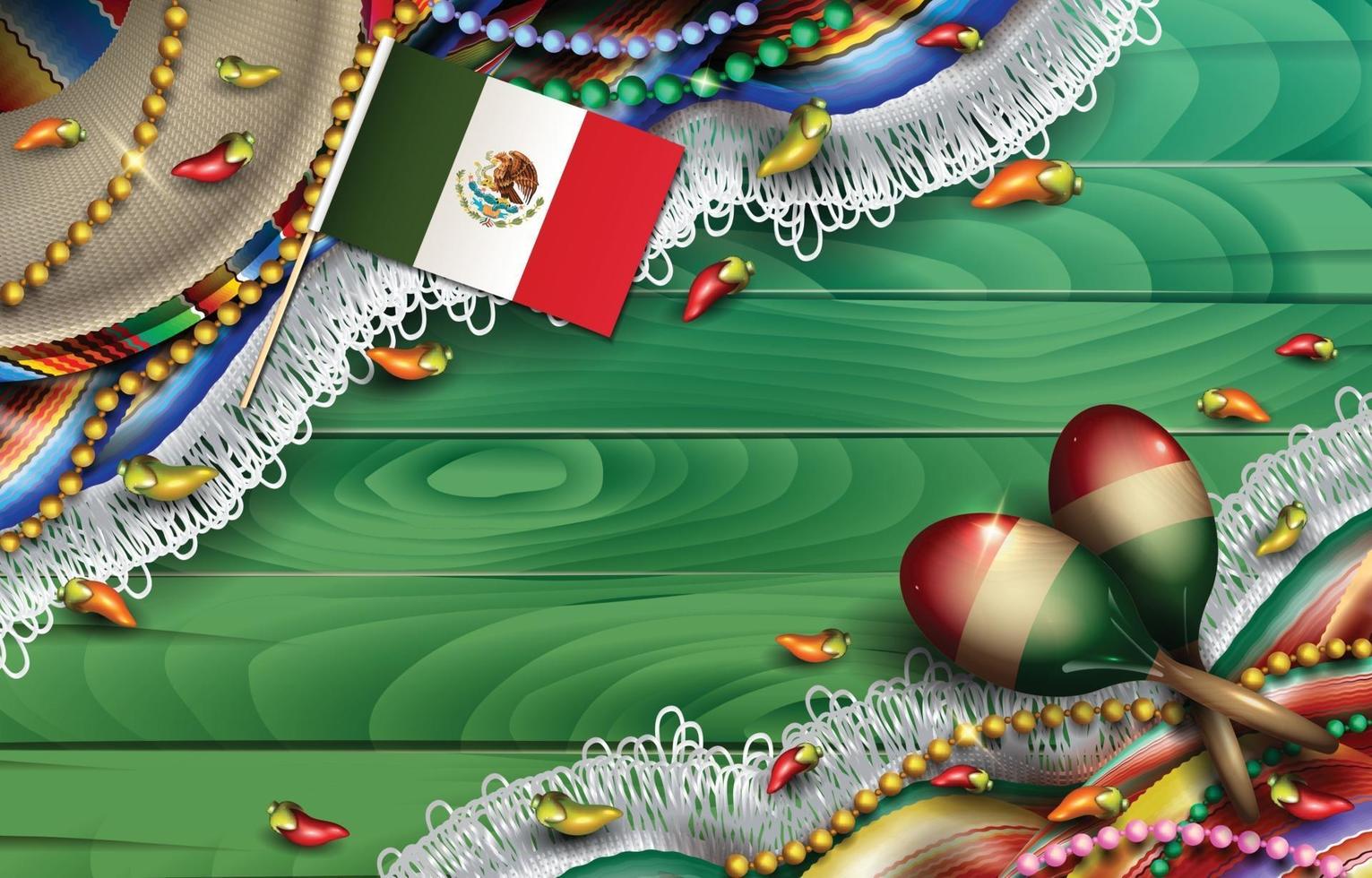 Cinco de Mayo Mexico Background vector